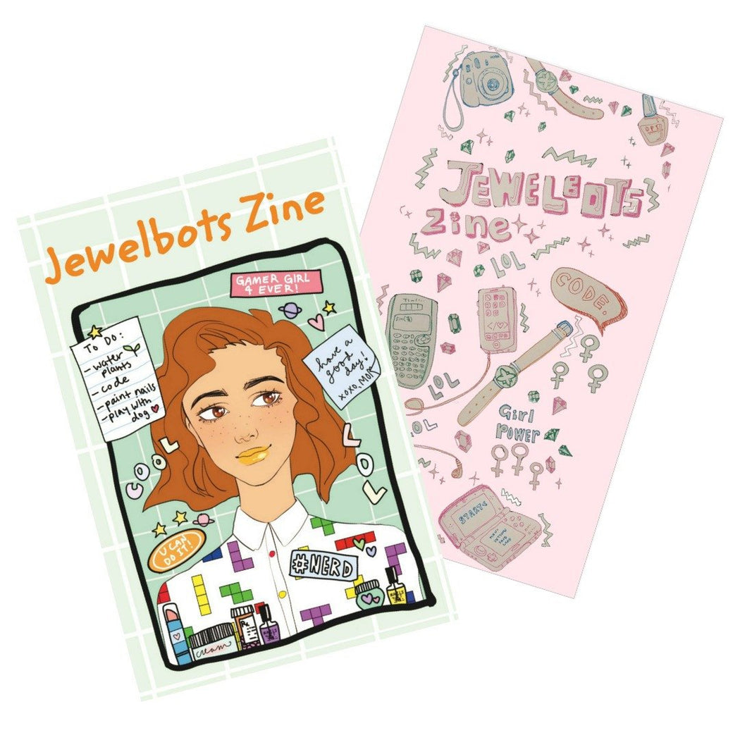 Jewelbots Zine -  DIY Party Set (2 White Bands)